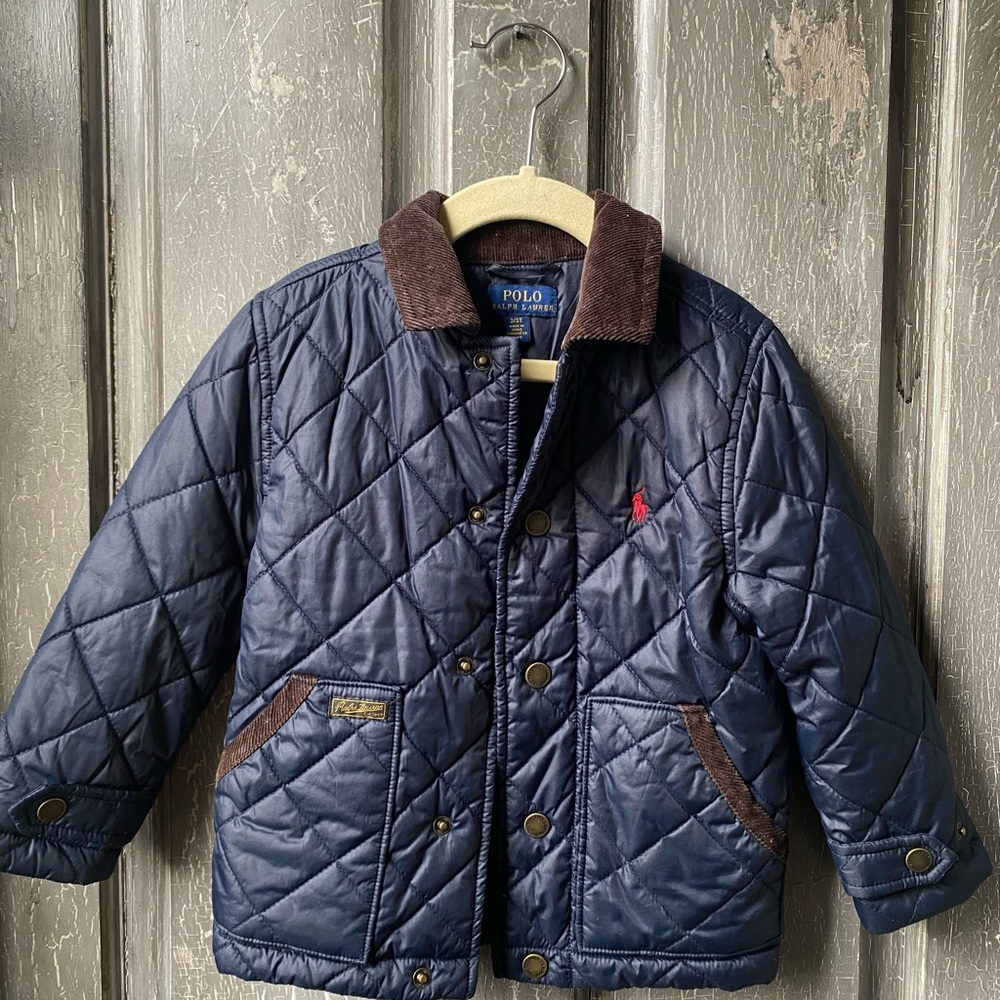 Polo by Ralph Lauren Blue and Brown Puffer Jacket